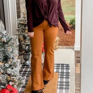 33” Inseam Gold Flare Pant